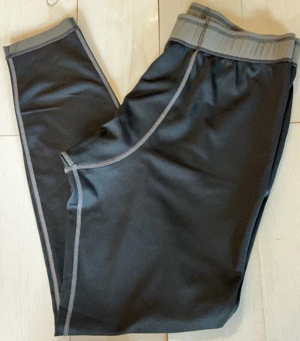 Under Armour Compression Leggings Mens XL Gray Fleece Lined Thermal Running